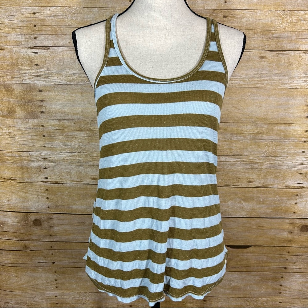 Volcom Juniors Lived In Rib Tank Top Size S Striped Racerback